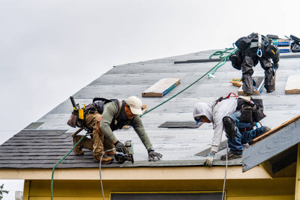 Professional Gutter Installation technician working in Harwich Port, MA